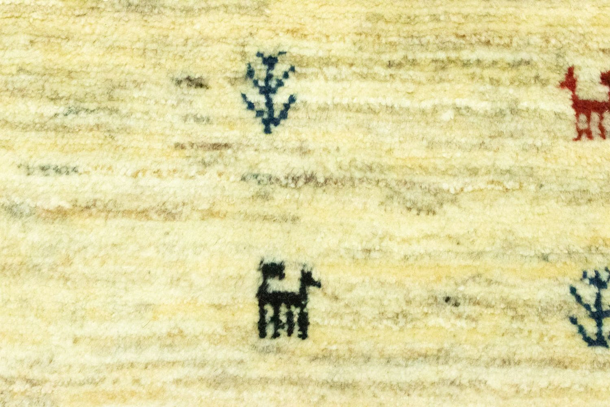 Biegacz Dywan Gabbeh - perski - 219 x 75 cm - beżowy