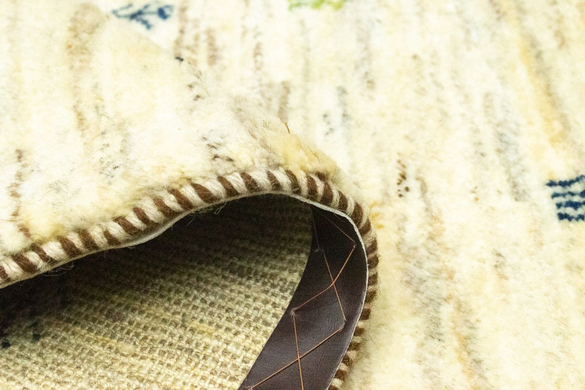 Biegacz Dywan Gabbeh - perski - 219 x 75 cm - beżowy