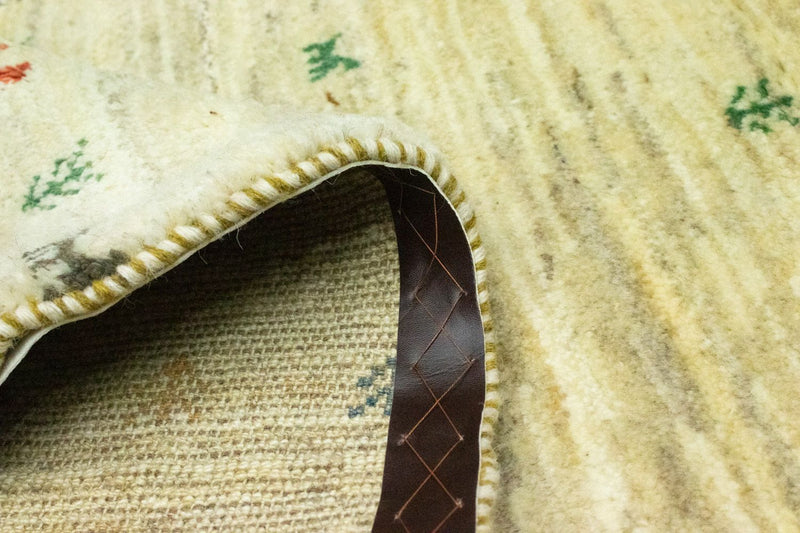 Biegacz Dywan Gabbeh - perski - 184 x 82 cm - beżowy