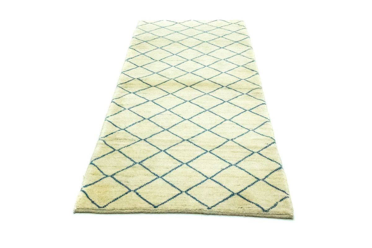 Biegacz Dywan Gabbeh - perski - 190 x 82 cm - niebieski