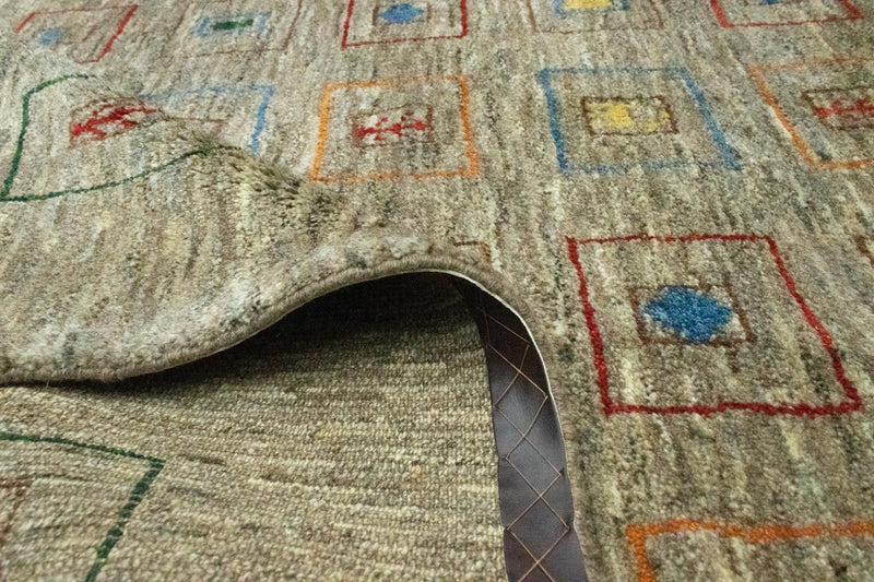 Dywan Gabbeh - perski - 206 x 154 cm - wielokolorowy