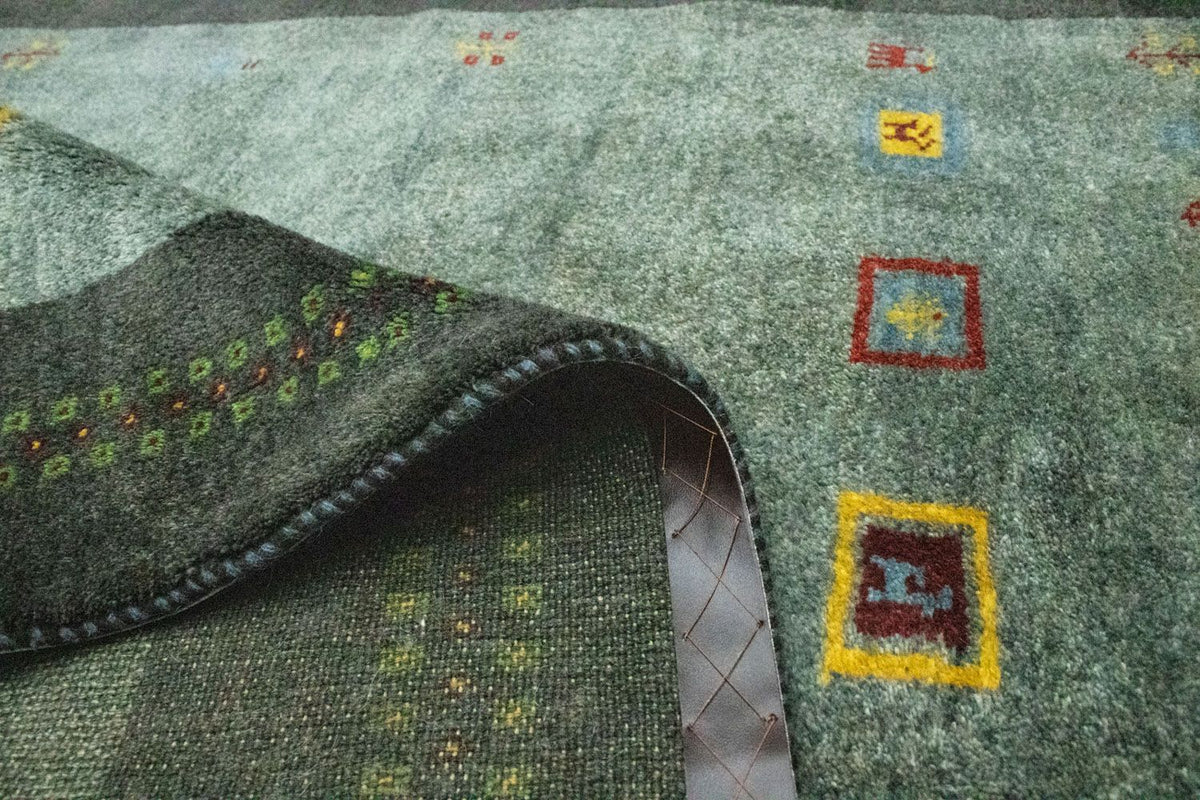 Dywan Gabbeh - perski - 195 x 142 cm - szary