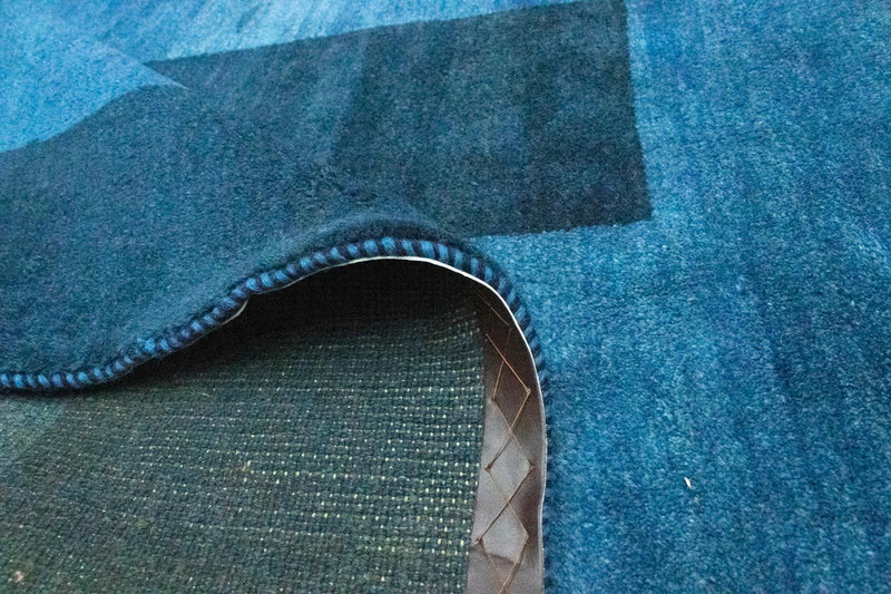 Dywan Gabbeh - perski - 197 x 151 cm - niebieski