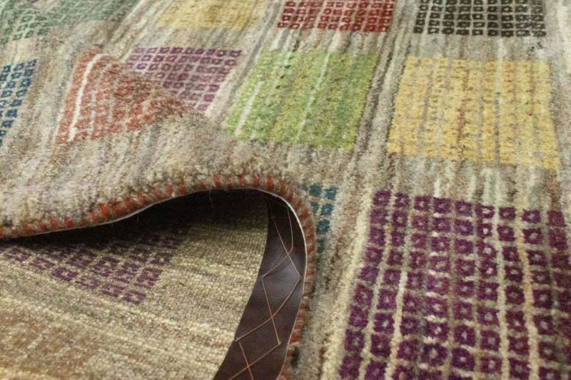 Dywan Gabbeh - perski - 137 x 102 cm - szary