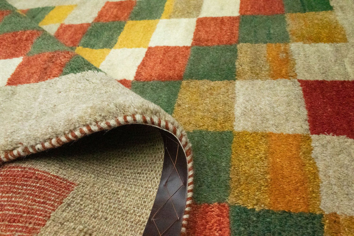 Dywan Gabbeh - perski - 135 x 103 cm - kolorowe