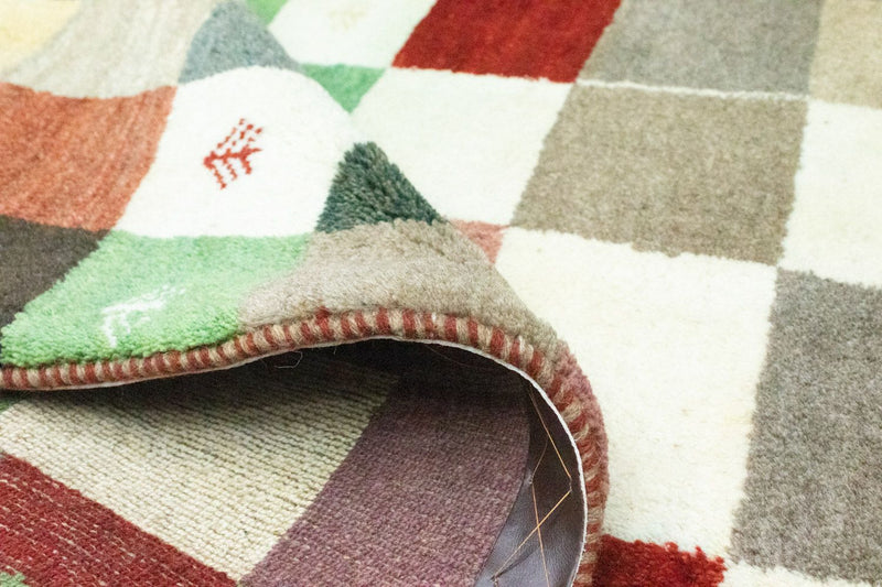 Dywan Gabbeh - perski - 134 x 100 cm - kolorowe