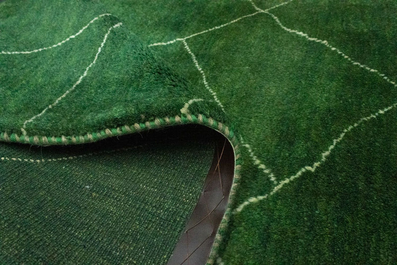 Dywan Gabbeh - perski - 143 x 100 cm - zielona