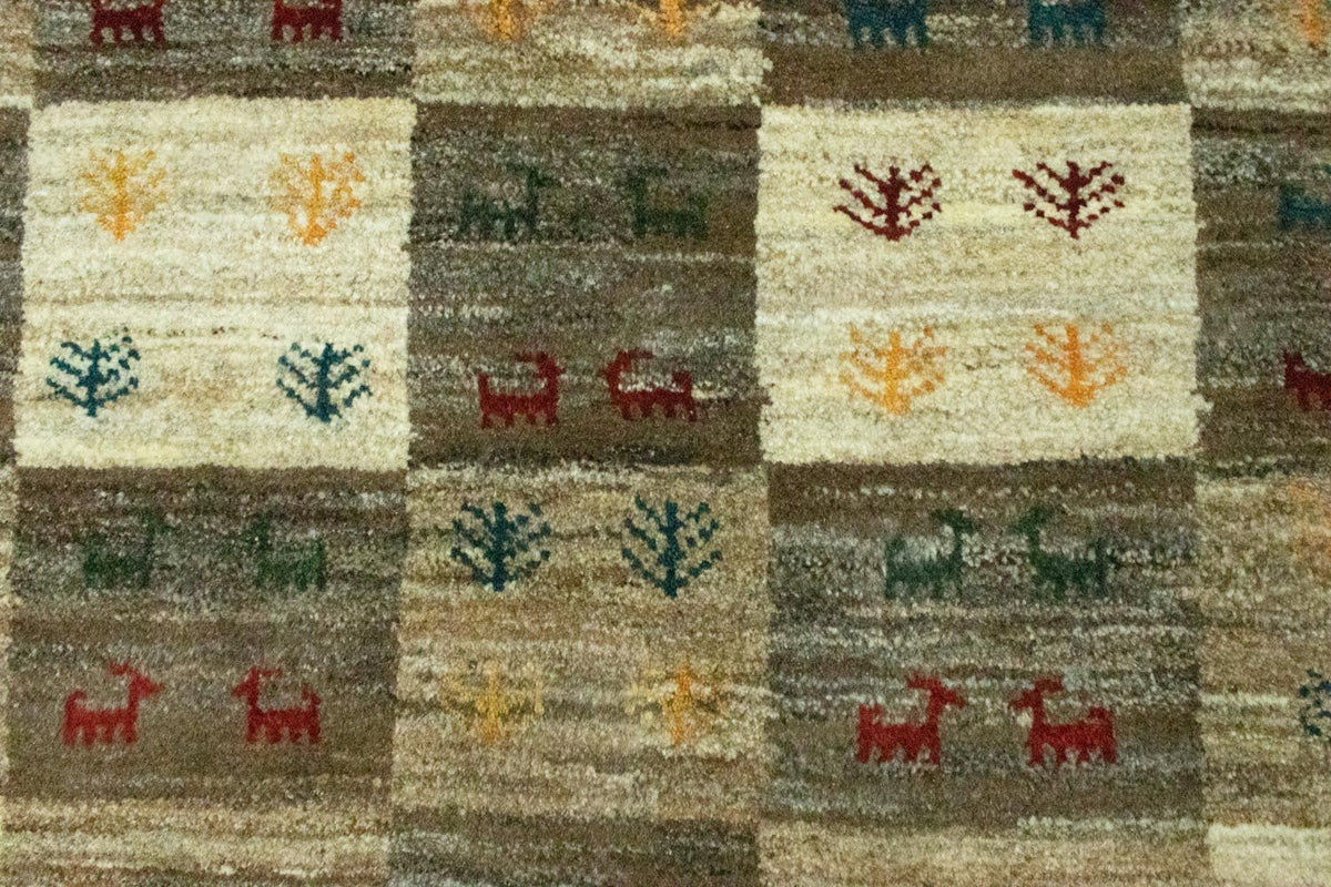 Dywan Gabbeh - perski - 149 x 101 cm - kolorowe