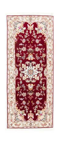 Biegacz Dywan perski - Tabriz - Królewski - 200 x 83 cm - czerwony