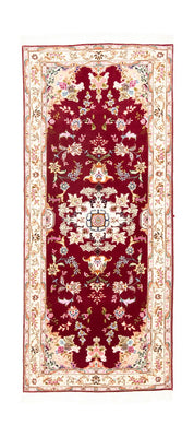 Biegacz Dywan perski - Tabriz - Królewski - 202 x 81 cm - czerwony