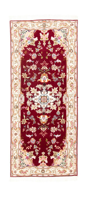 Biegacz Dywan perski - Tabriz - Królewski - 202 x 81 cm - czerwony