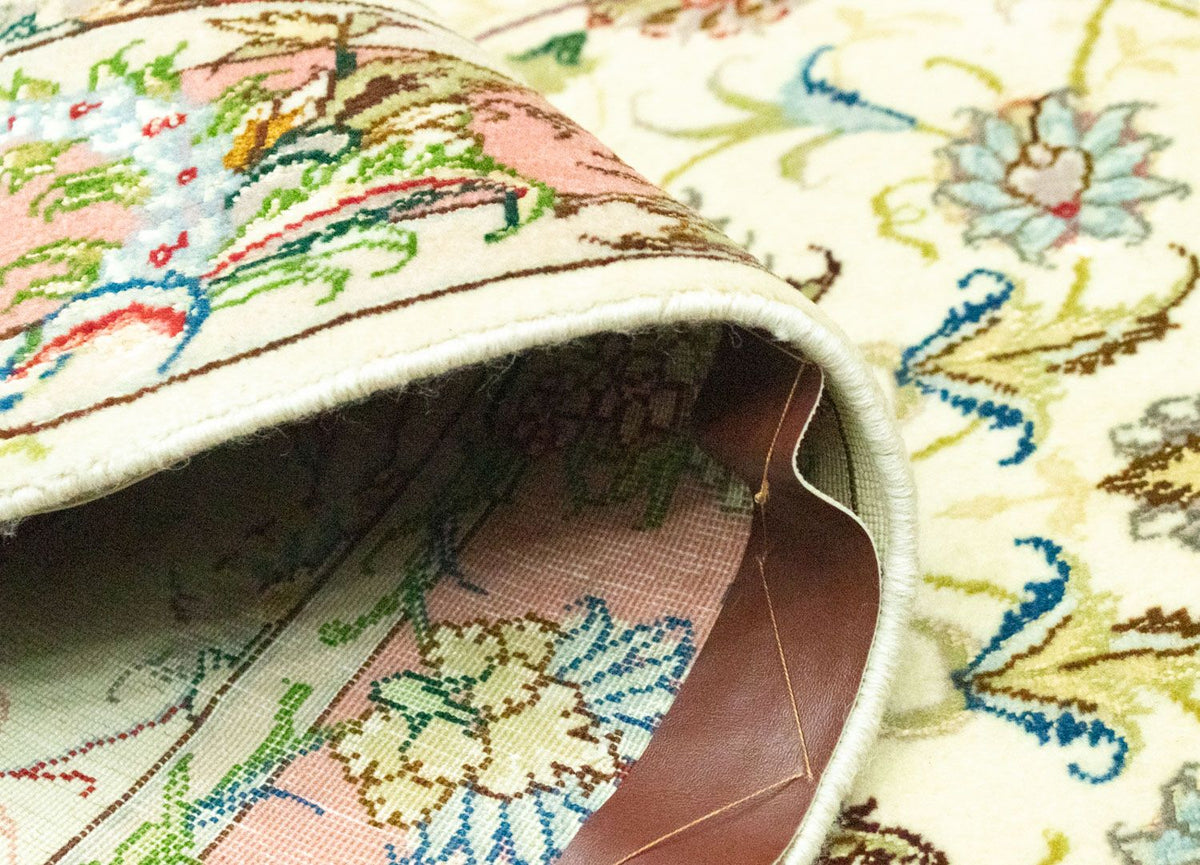 Biegacz Dywan perski - Tabriz - Królewski - 317 x 78 cm - beżowy