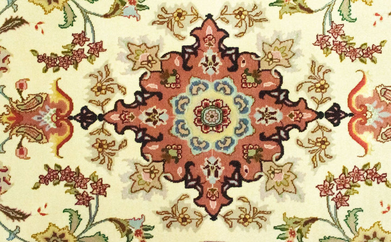 Biegacz Dywan perski - Tabriz - Królewski - 313 x 84 cm - beżowy