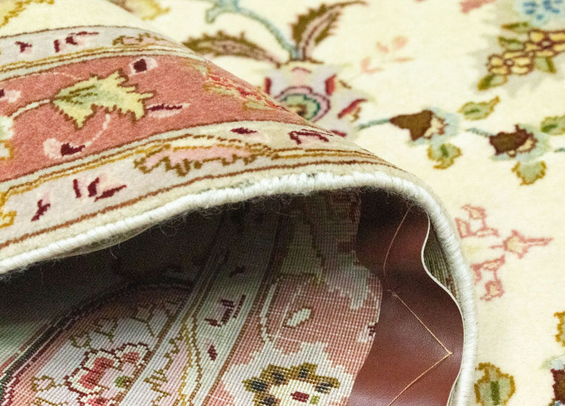 Biegacz Dywan perski - Tabriz - Królewski - 313 x 84 cm - beżowy