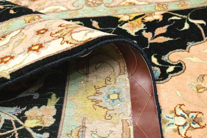 Biegacz Dywan perski - Tabriz - Królewski - 294 x 85 cm - czarny