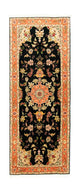 Biegacz Dywan perski - Tabriz - Królewski - 215 x 83 cm - czarny
