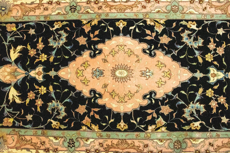 Biegacz Dywan perski - Tabriz - Królewski - 290 x 84 cm - czarny