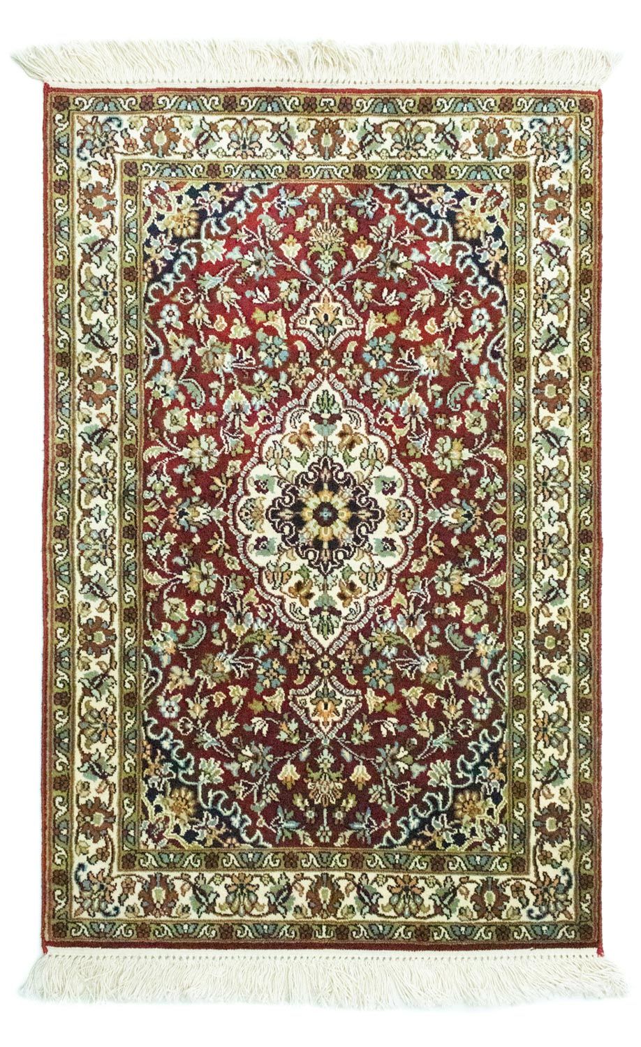 Jedwabny dywan - Kashmir Silk - 95 x 63 cm - czerwony