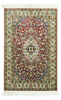 Jedwabny dywan - Kashmir Silk - 95 x 63 cm - czerwony