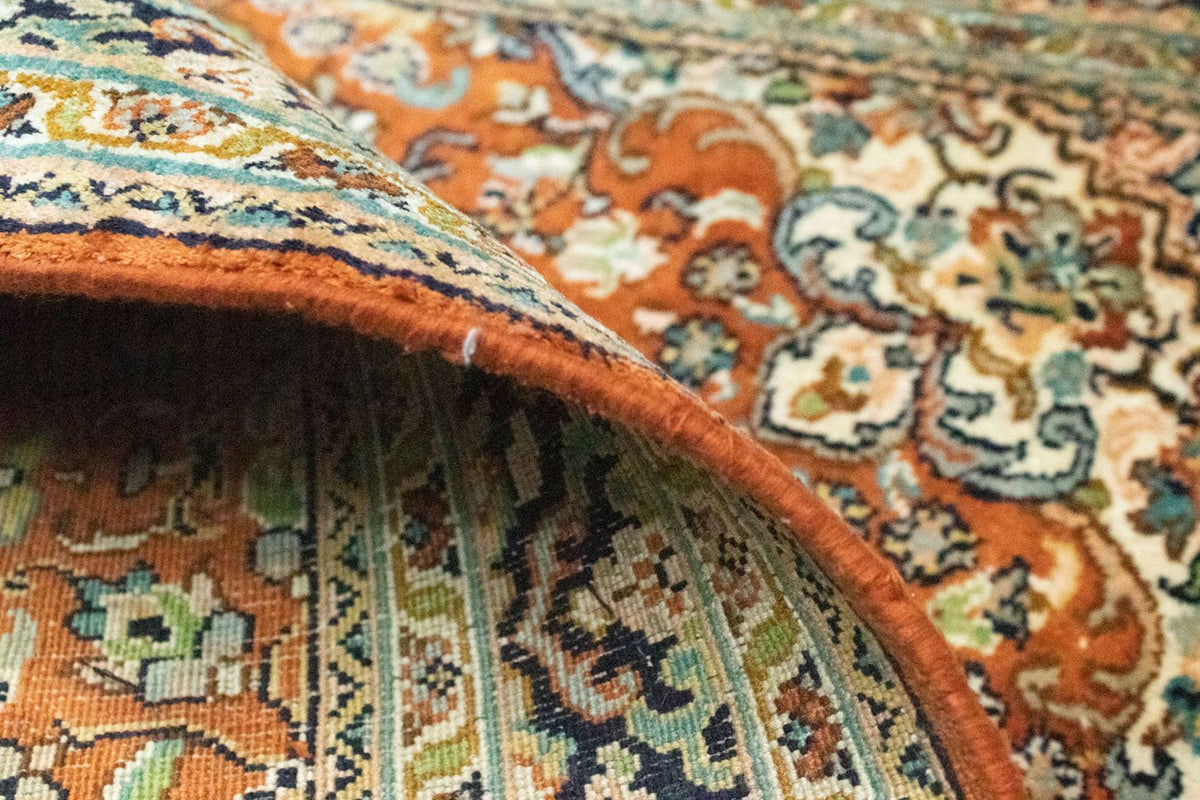 Jedwabny dywan - Kashmir Silk - 94 x 63 cm - rdza