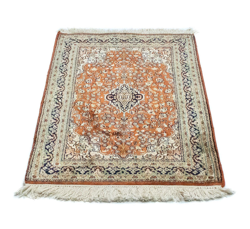 Jedwabny dywan - Kashmir Silk - 94 x 63 cm - rdza