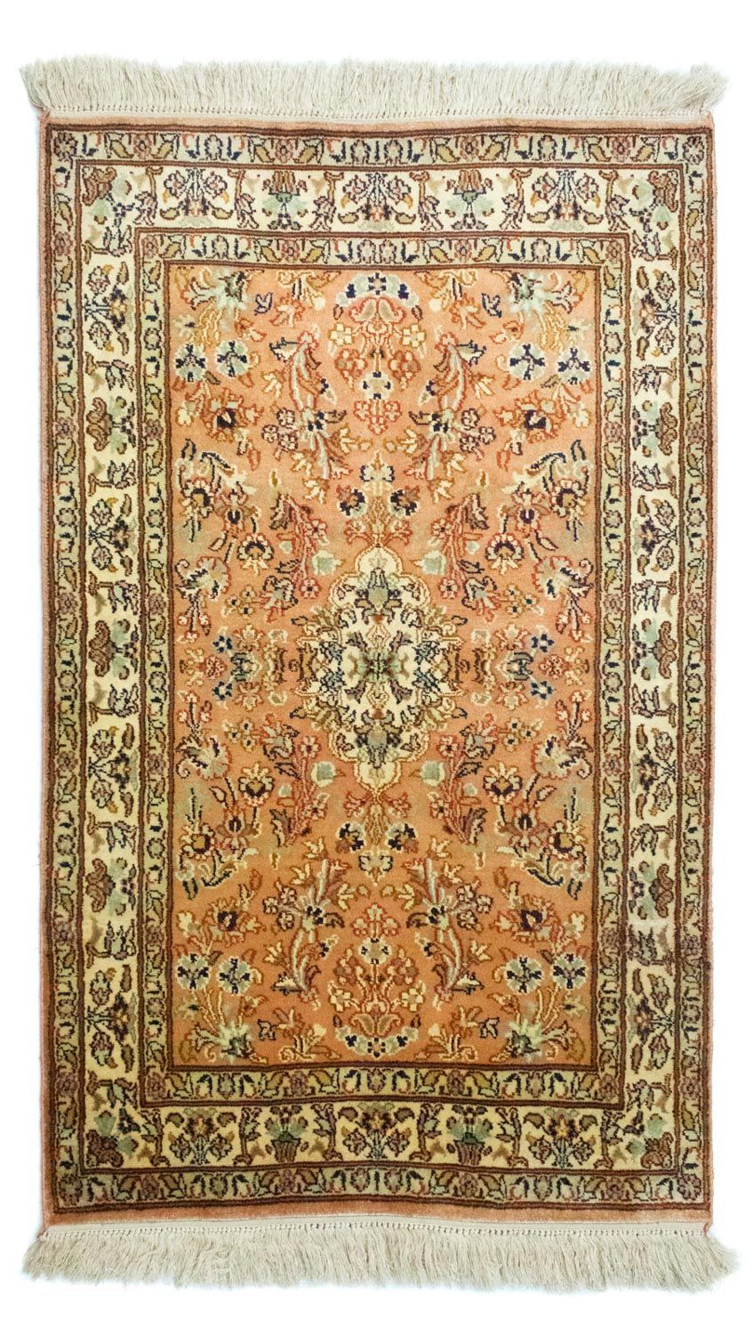 Jedwabny dywan - Kashmir Silk - 95 x 61 cm - rdza