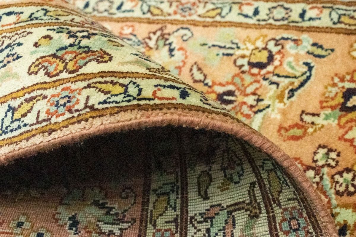 Jedwabny dywan - Kashmir Silk - 95 x 61 cm - rdza