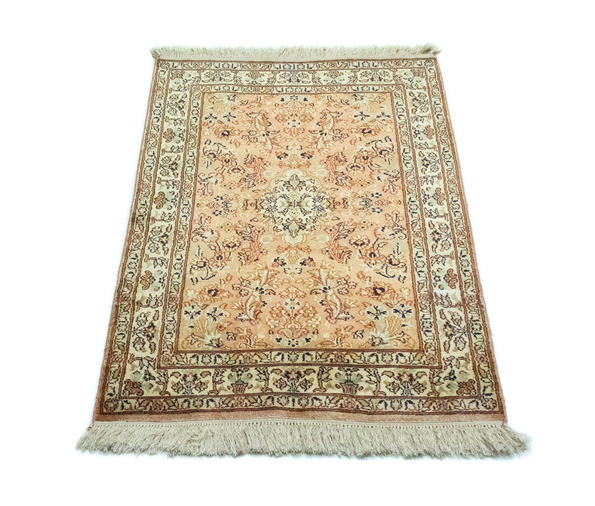 Jedwabny dywan - Kashmir Silk - 95 x 61 cm - rdza