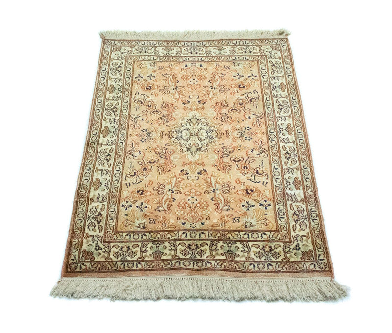 Jedwabny dywan - Kashmir Silk - 95 x 61 cm - rdza