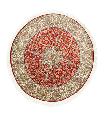 Jedwabny dywan - Kashmir Silk kwadratowy  - 158 x 150 cm - czerwony