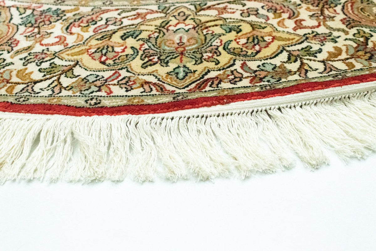Jedwabny dywan - Kashmir Silk kwadratowy  - 158 x 150 cm - czerwony