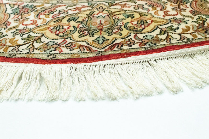 Jedwabny dywan - Kashmir Silk kwadratowy  - 158 x 150 cm - czerwony