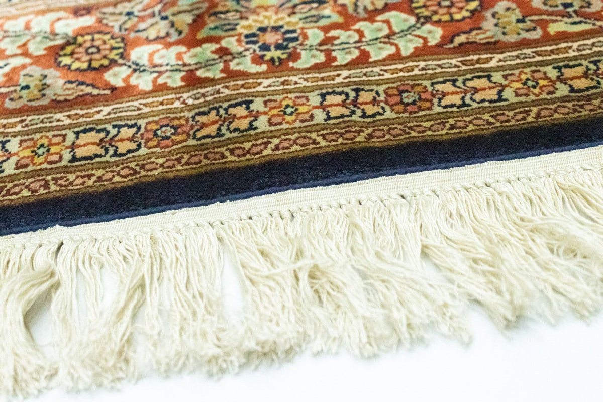 Jedwabny dywan - Kashmir Silk kształt specjalny  - 127 x 125 cm - niebieski