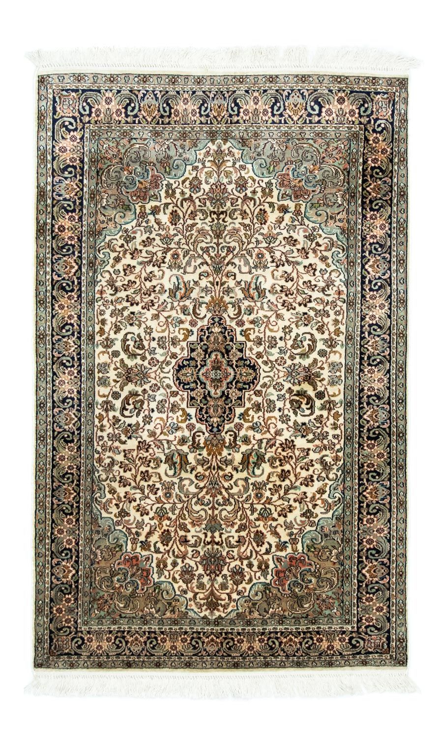 Jedwabny dywan - Kashmir Silk - 150 x 95 cm - beżowy