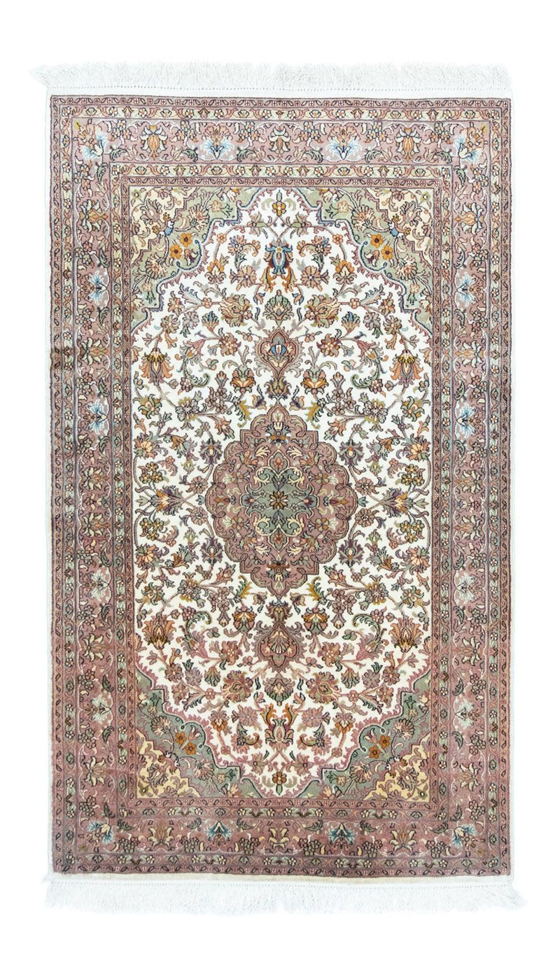 Jedwabny dywan - Kashmir Silk - 159 x 94 cm - beżowy
