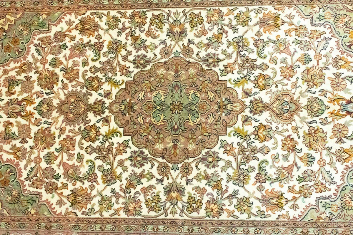 Jedwabny dywan - Kashmir Silk - 159 x 94 cm - beżowy