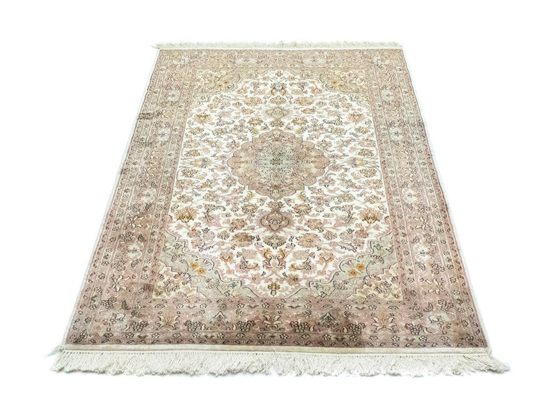 Jedwabny dywan - Kashmir Silk - 159 x 94 cm - beżowy
