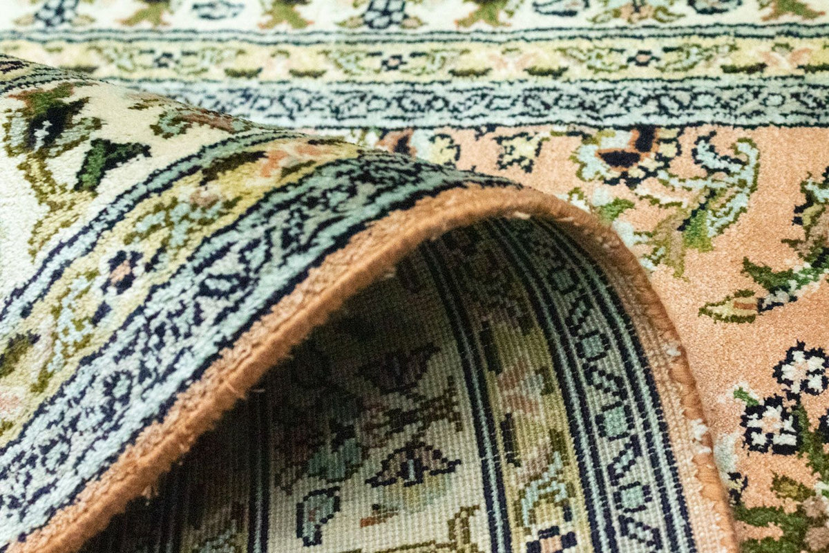 Jedwabny dywan - Kashmir Silk - 93 x 64 cm - łososiowy