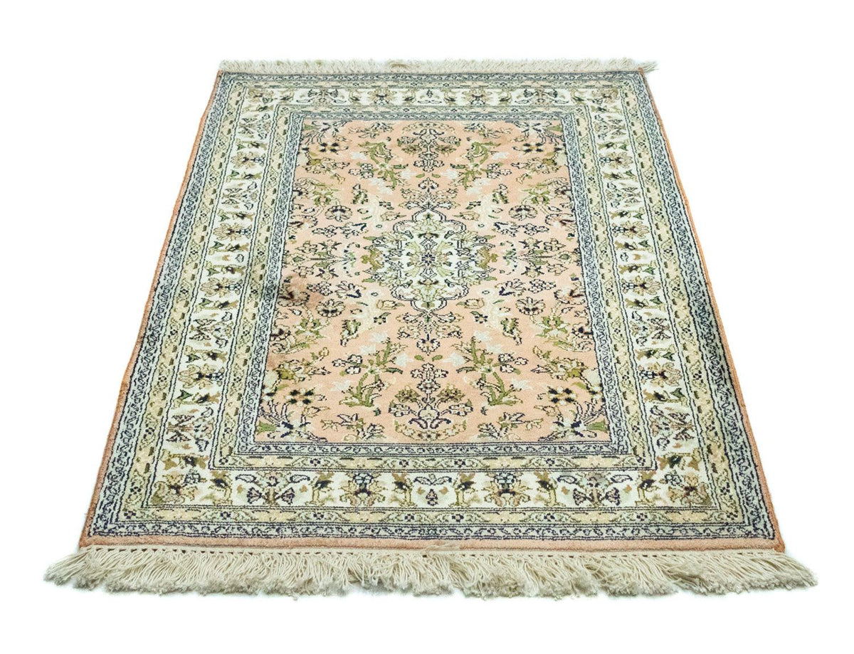 Jedwabny dywan - Kashmir Silk - 93 x 64 cm - łososiowy