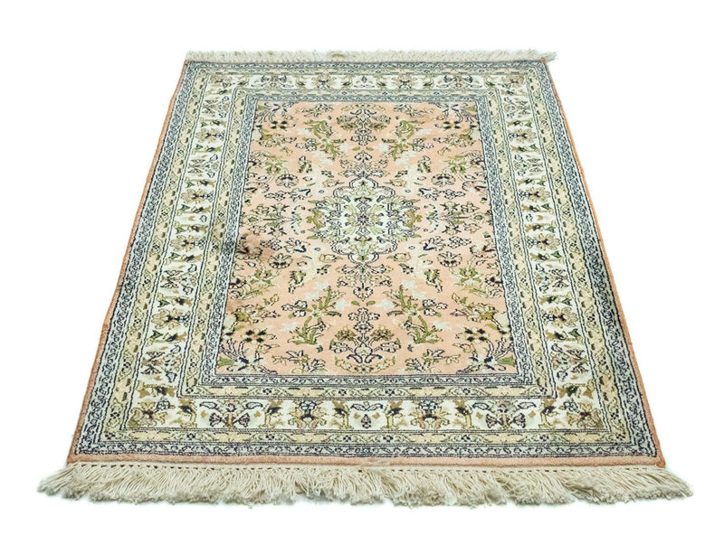 Jedwabny dywan - Kashmir Silk - 93 x 64 cm - łososiowy