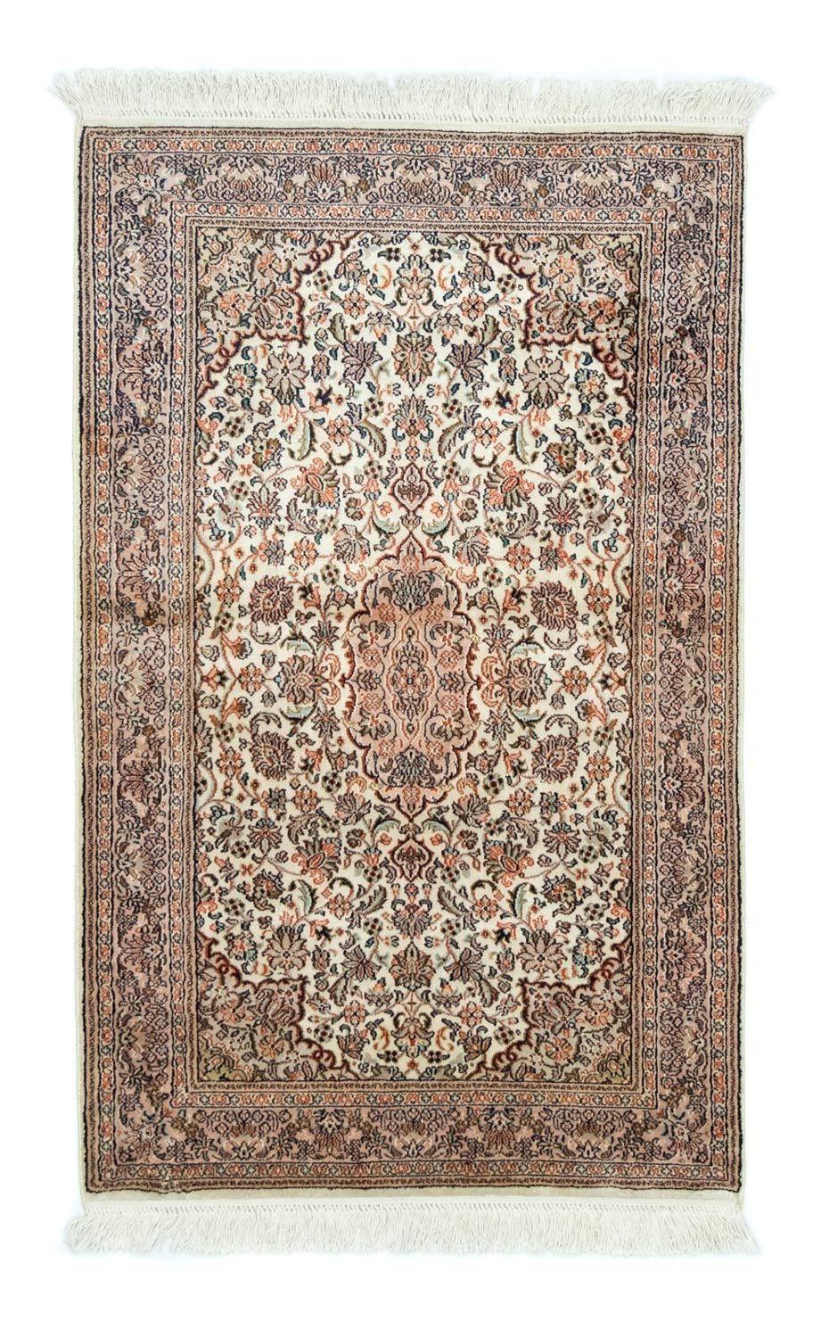 Jedwabny dywan - Kashmir Silk - 124 x 78 cm - beżowy