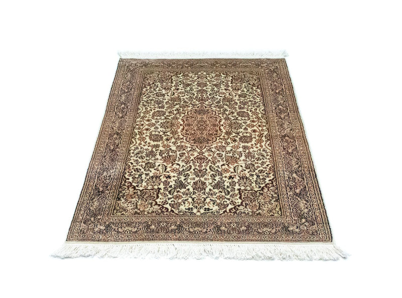 Jedwabny dywan - Kashmir Silk - 124 x 78 cm - beżowy