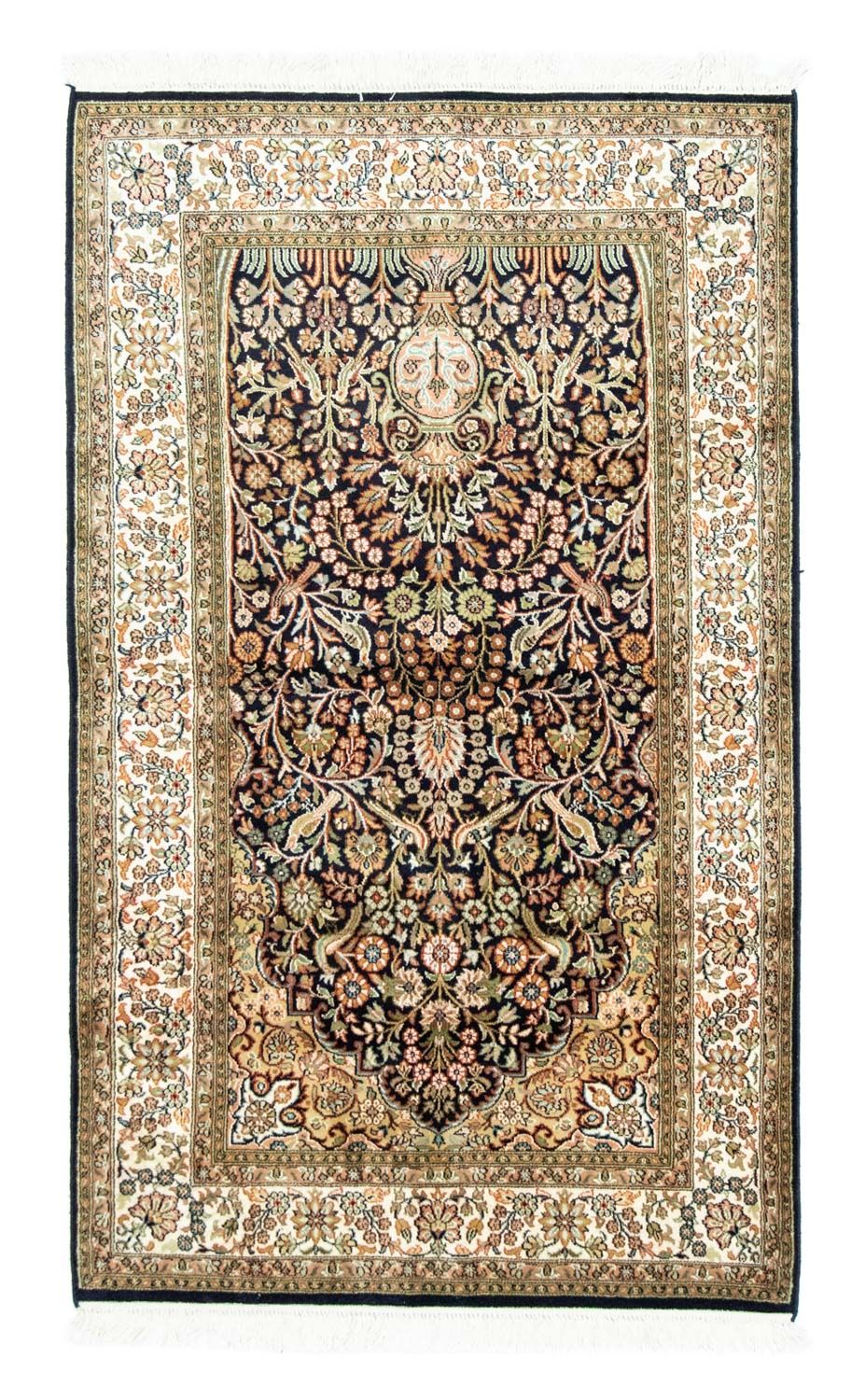 Jedwabny dywan - Kashmir Silk - 156 x 95 cm - niebieski