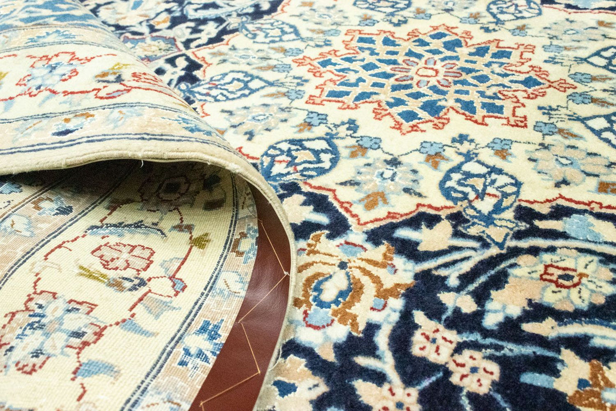 Dywan perski - Nain - Królewski - 227 x 138 cm - ciemnoniebieski