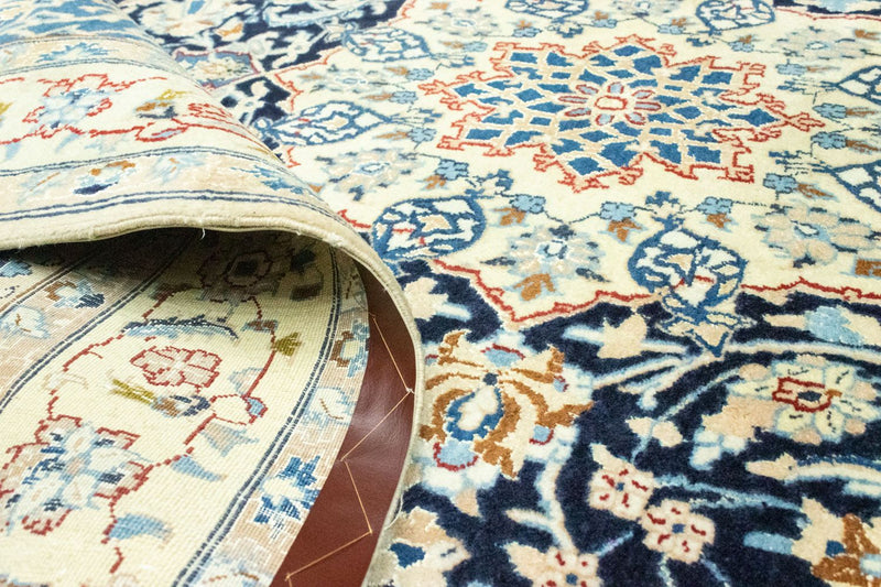 Dywan perski - Nain - Królewski - 227 x 138 cm - ciemnoniebieski