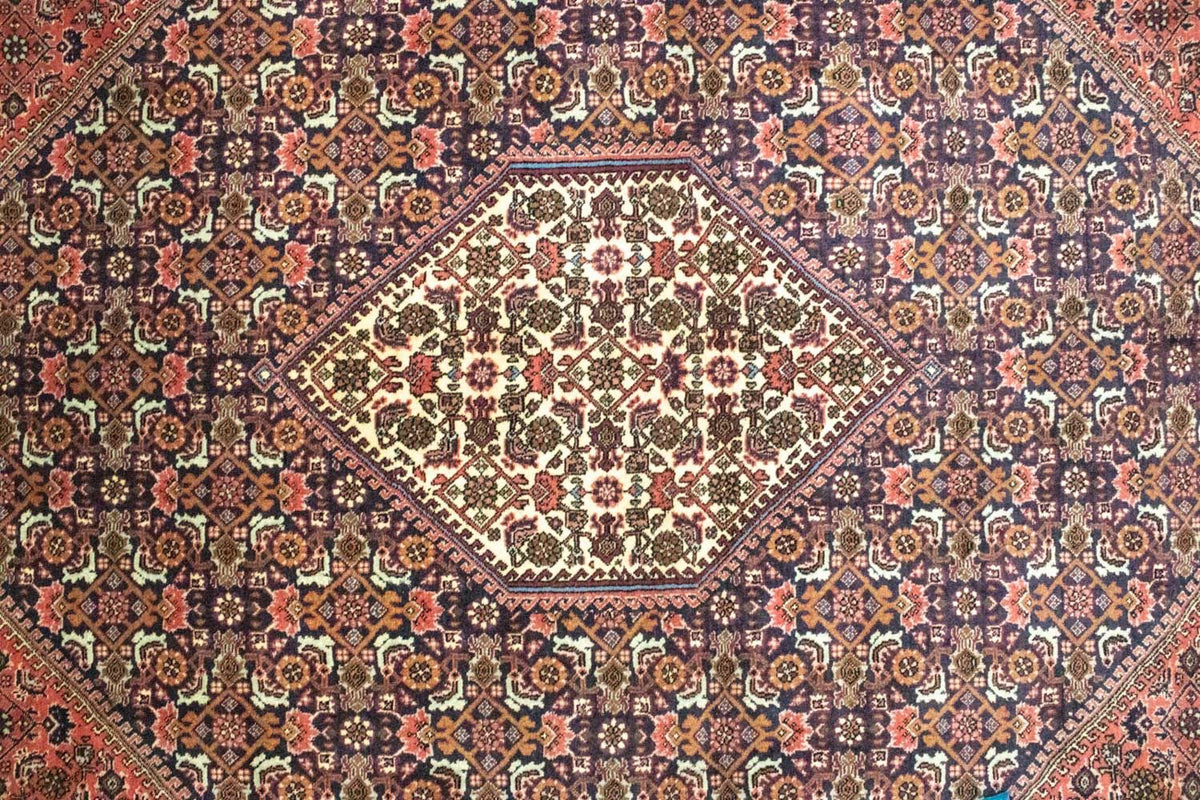 Dywan perski - Bijar - 314 x 208 cm - niebieski