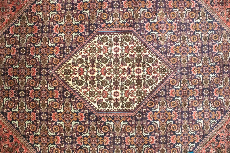 Dywan perski - Bijar - 314 x 208 cm - niebieski