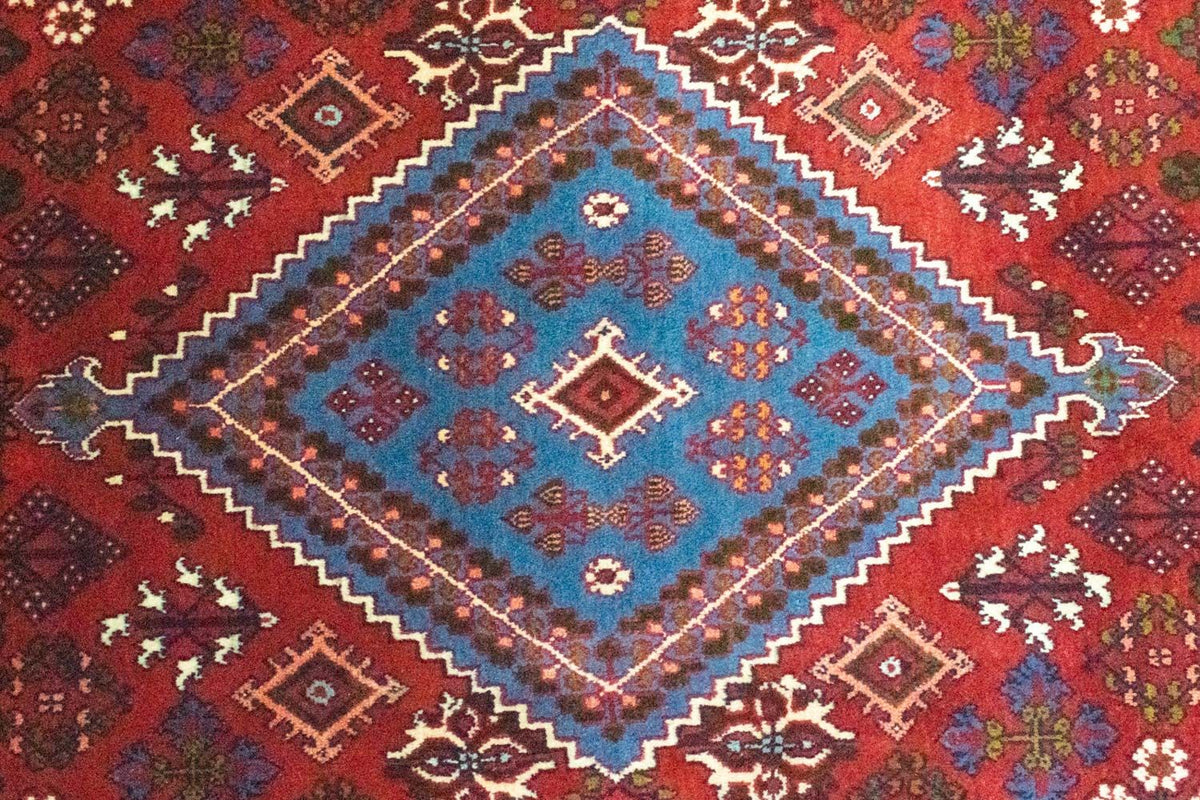 Perski dywan - Nomadyczny - 317 x 215 cm - czerwony