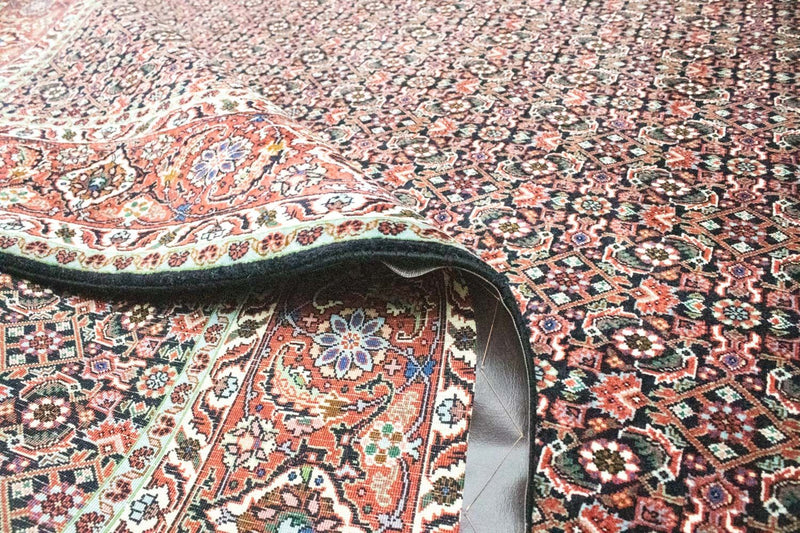 Dywan perski - Bijar - 296 x 202 cm - ciemnoniebieski