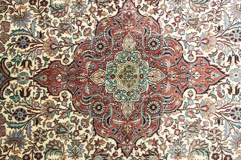 Jedwabny dywan - Kashmir Silk - 218 x 153 cm - beżowy